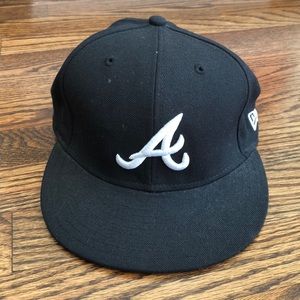 New Era MLB Atlanta Braves Black Fitted Cap